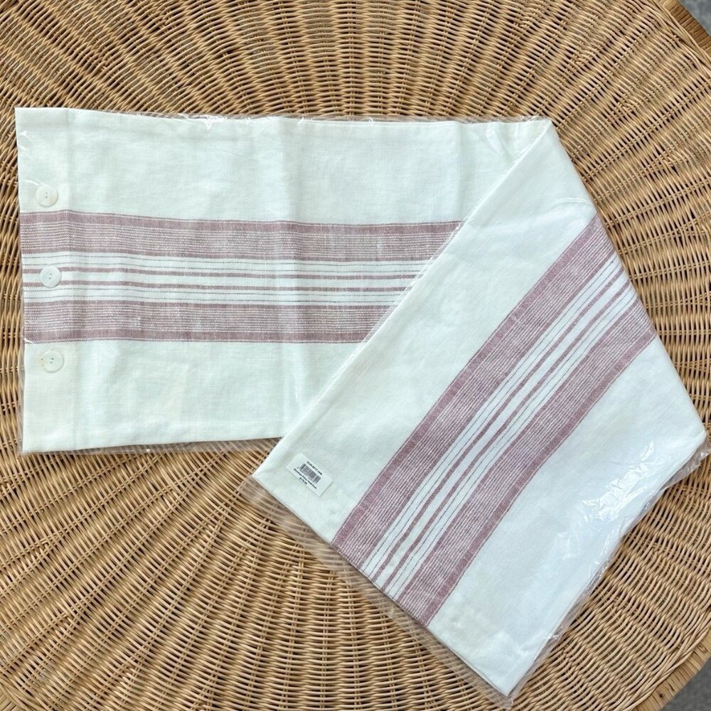 NEW Serena & Lily Shoreham Pillow Cover (14”x40”)-Dusk Red
